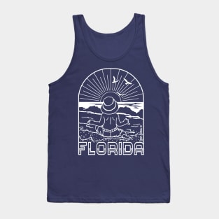 Florida Beach Baby White Outline Tank Top